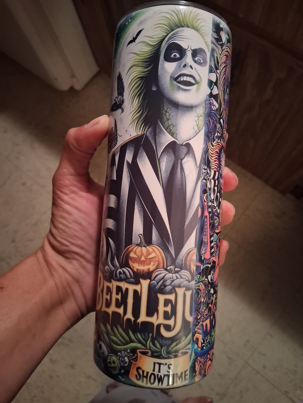 Beetlejuice Themed Stainless Steel Tumbler - Multicolor